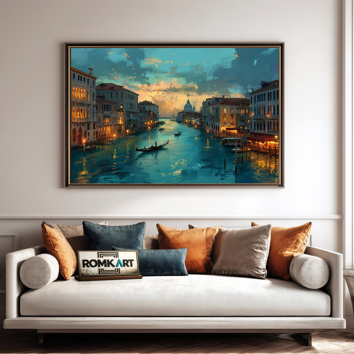 Grand Canal Harbor Seascape Oil Painting - image 4