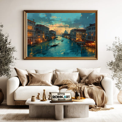 Grand Canal Harbor Seascape Oil Painting - image 5