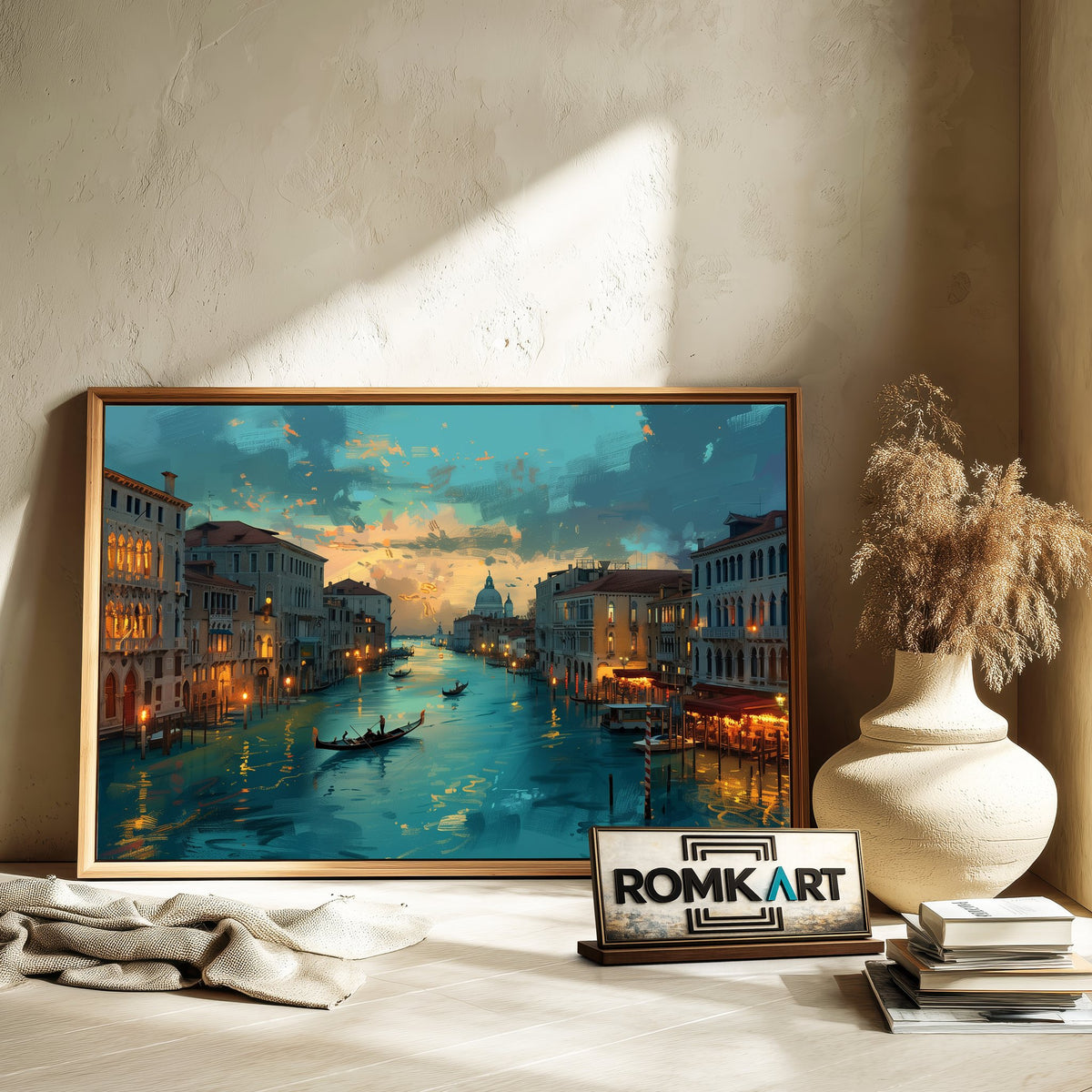 Grand Canal Harbor Seascape Oil Painting - image 6