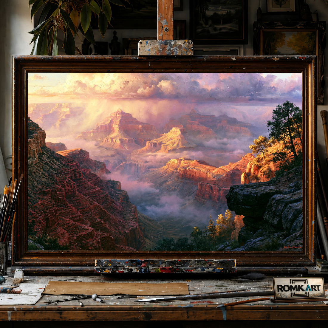 Grand Canyon - Hand-Painted Oil Painting - View 1
