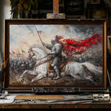 Grand Medieval Battle hand-painted oil painting on canvas