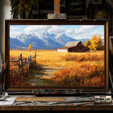 Grand Teton - Hand-Painted Oil Painting - View 1
