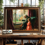 Grandpa And The Child Oil Painting - image 2