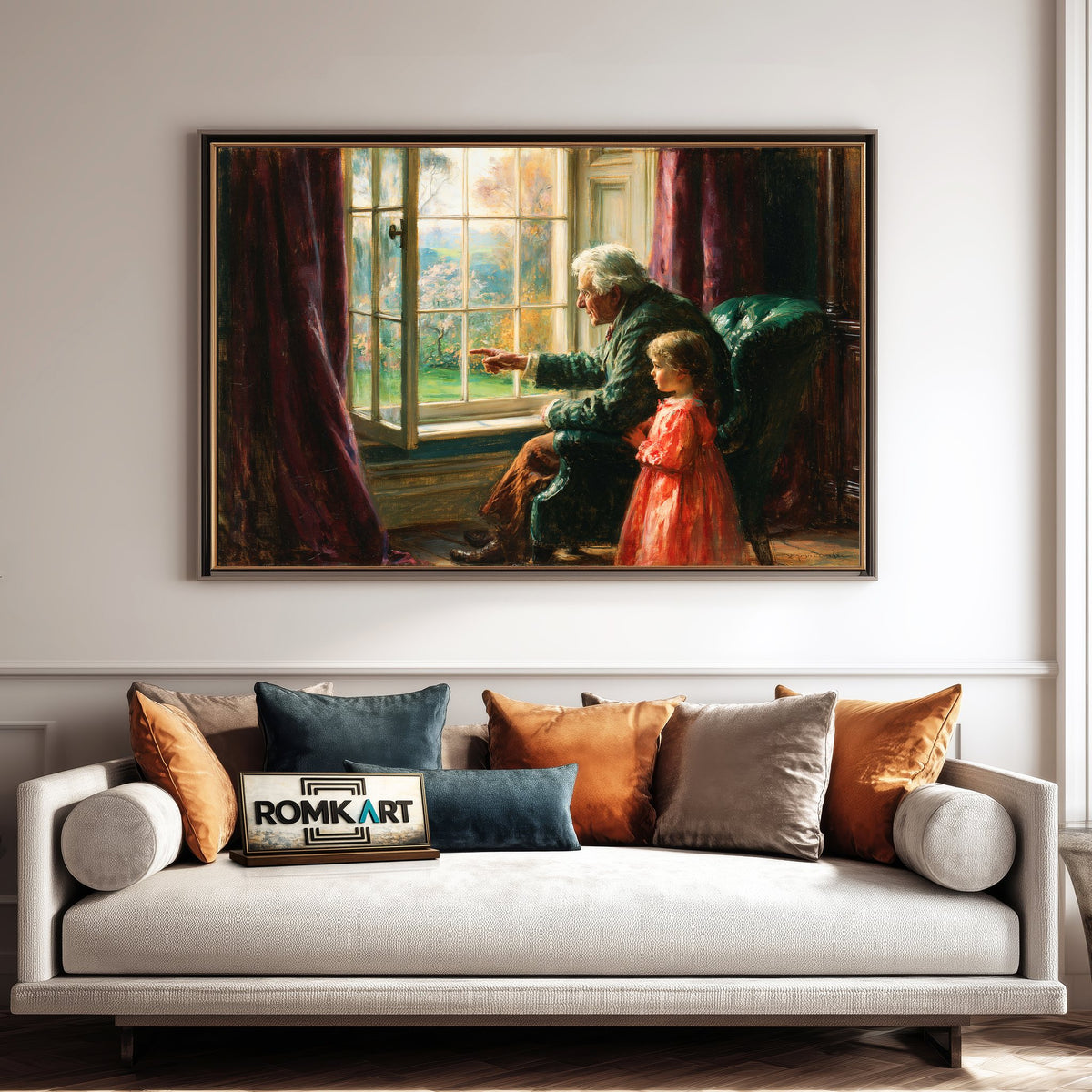Grandpa And The Child Oil Painting - image 4