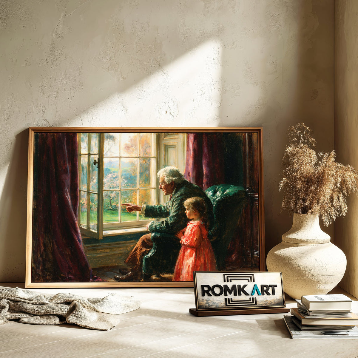 Grandpa And The Child Oil Painting - image 6