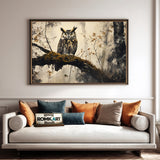 Great Horned Owl in the Forest Mist Bird Oil Painting - image 4