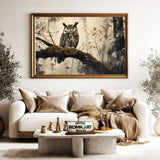 Great Horned Owl in the Forest Mist Bird Oil Painting - image 5
