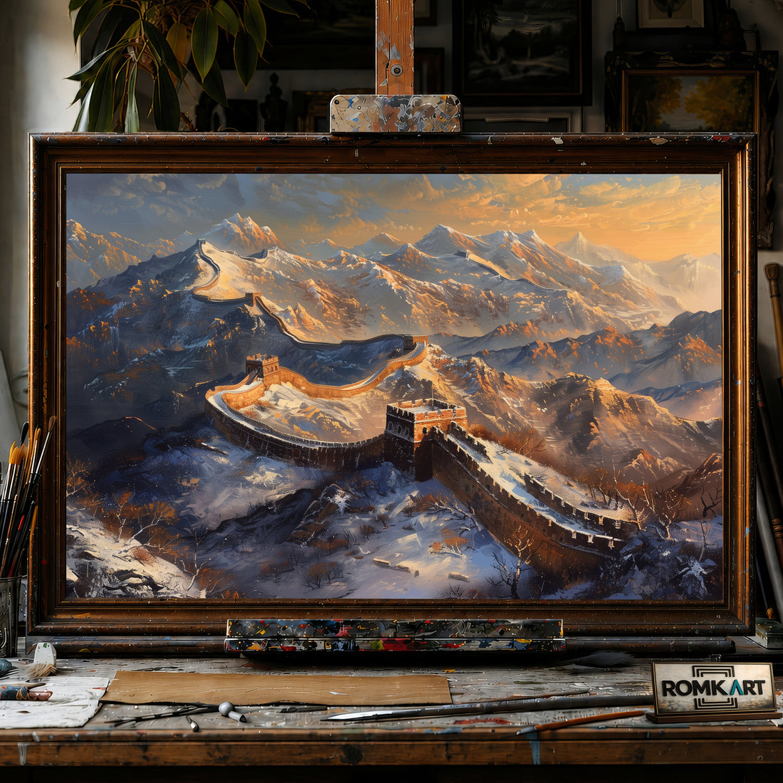 Great Wall Winter hand-painted oil painting on canvas