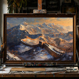Great Wall Winter hand-painted oil painting on canvas
