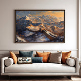 Great Wall Winter Architectural Oil Painting - image 4