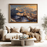 Great Wall Winter Architectural Oil Painting - image 5
