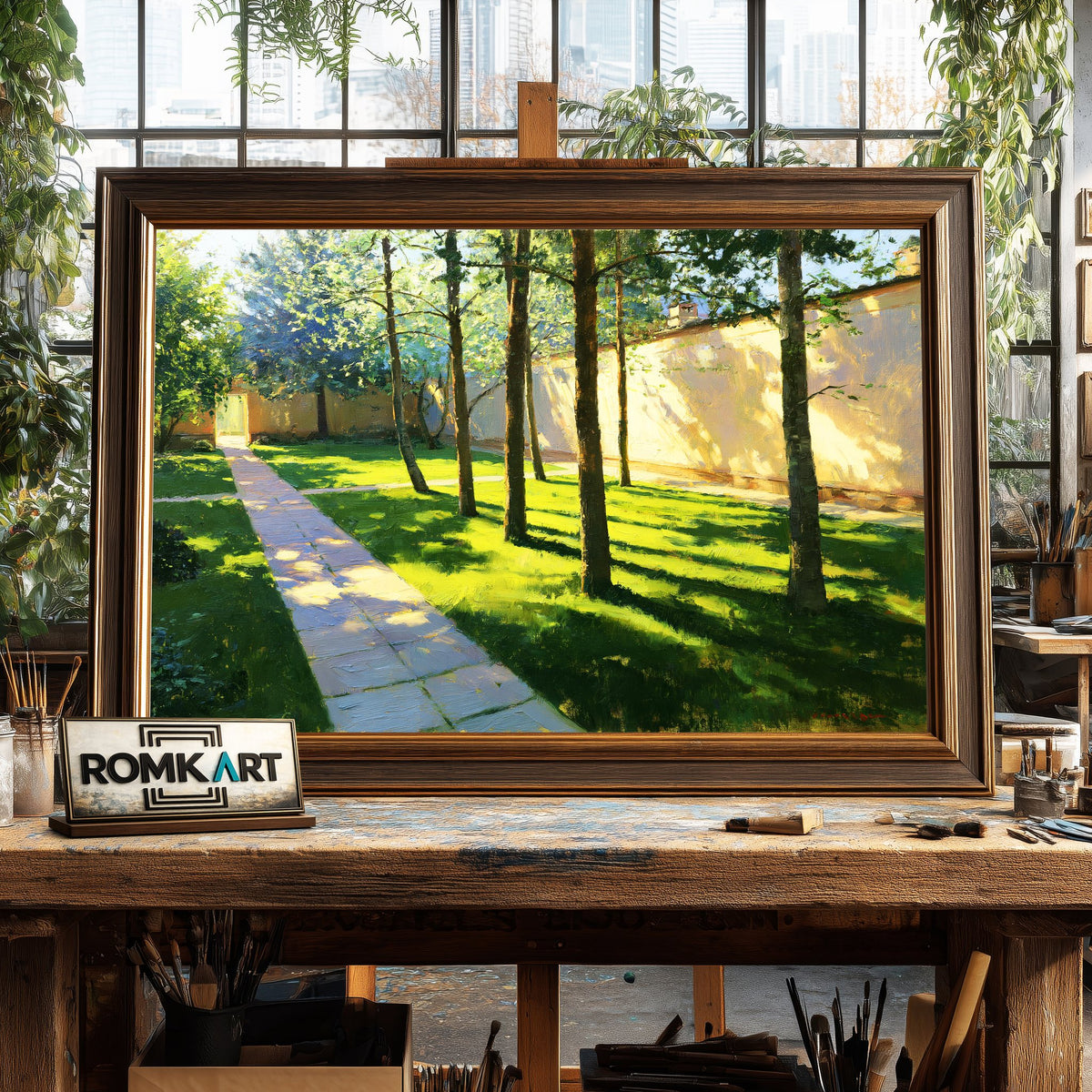 Green Grass Garden Wall Oil Painting - image 2