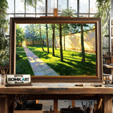 Green Grass Garden Wall Oil Painting - image 2