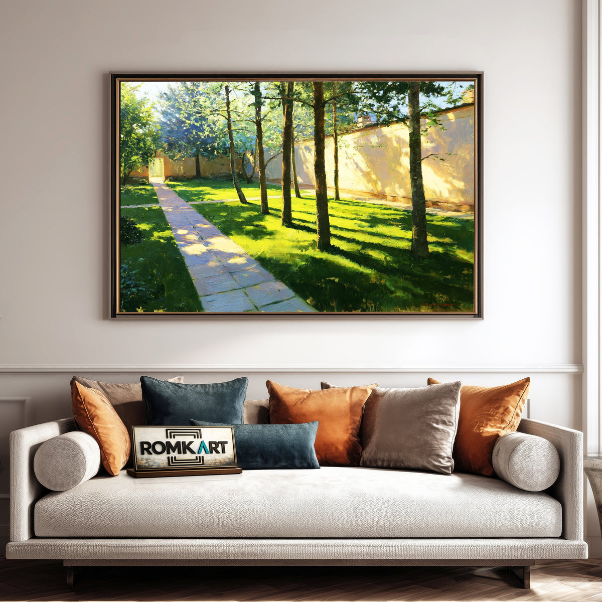 Green Grass Garden Wall Oil Painting - image 4