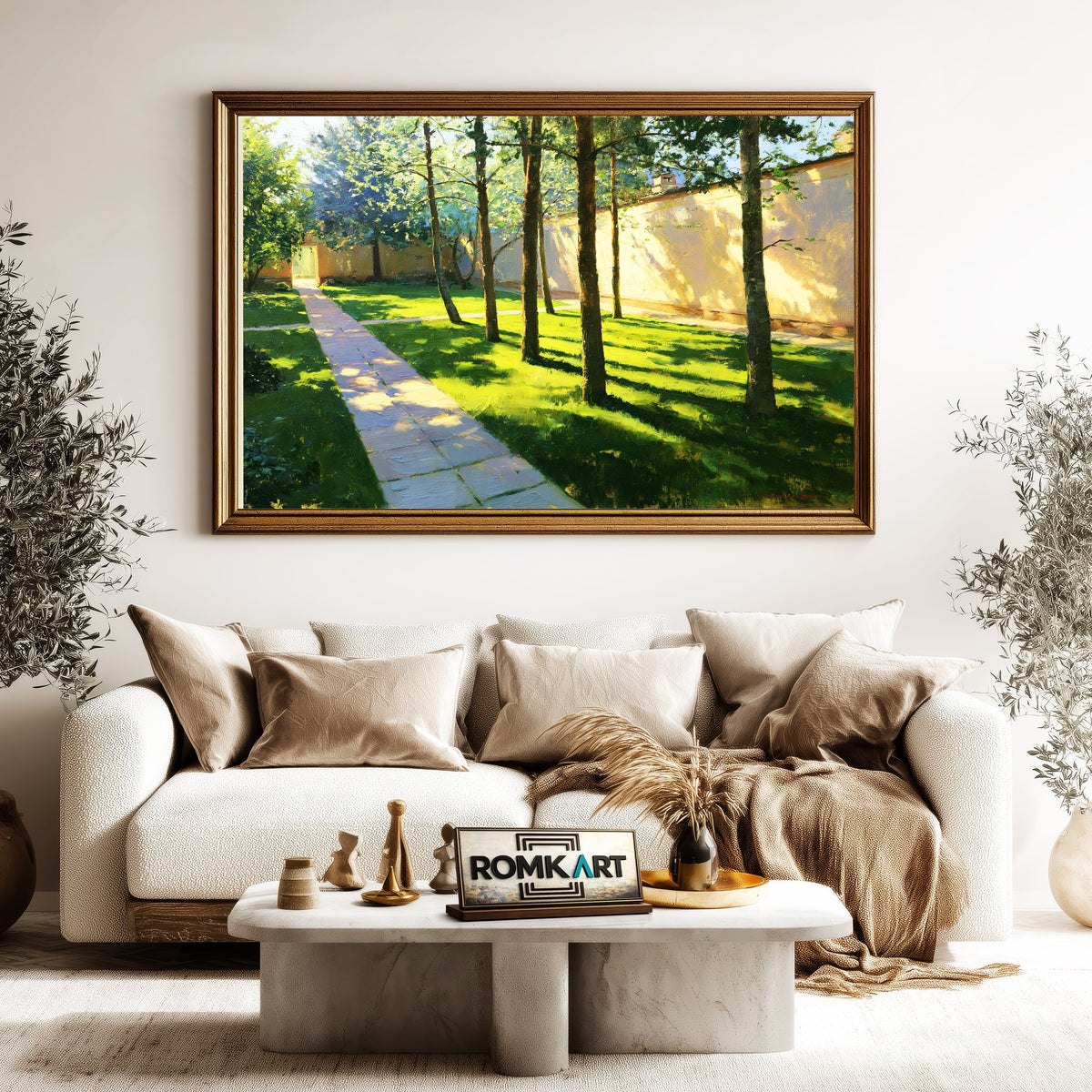 Green Grass Garden Wall Oil Painting - image 5