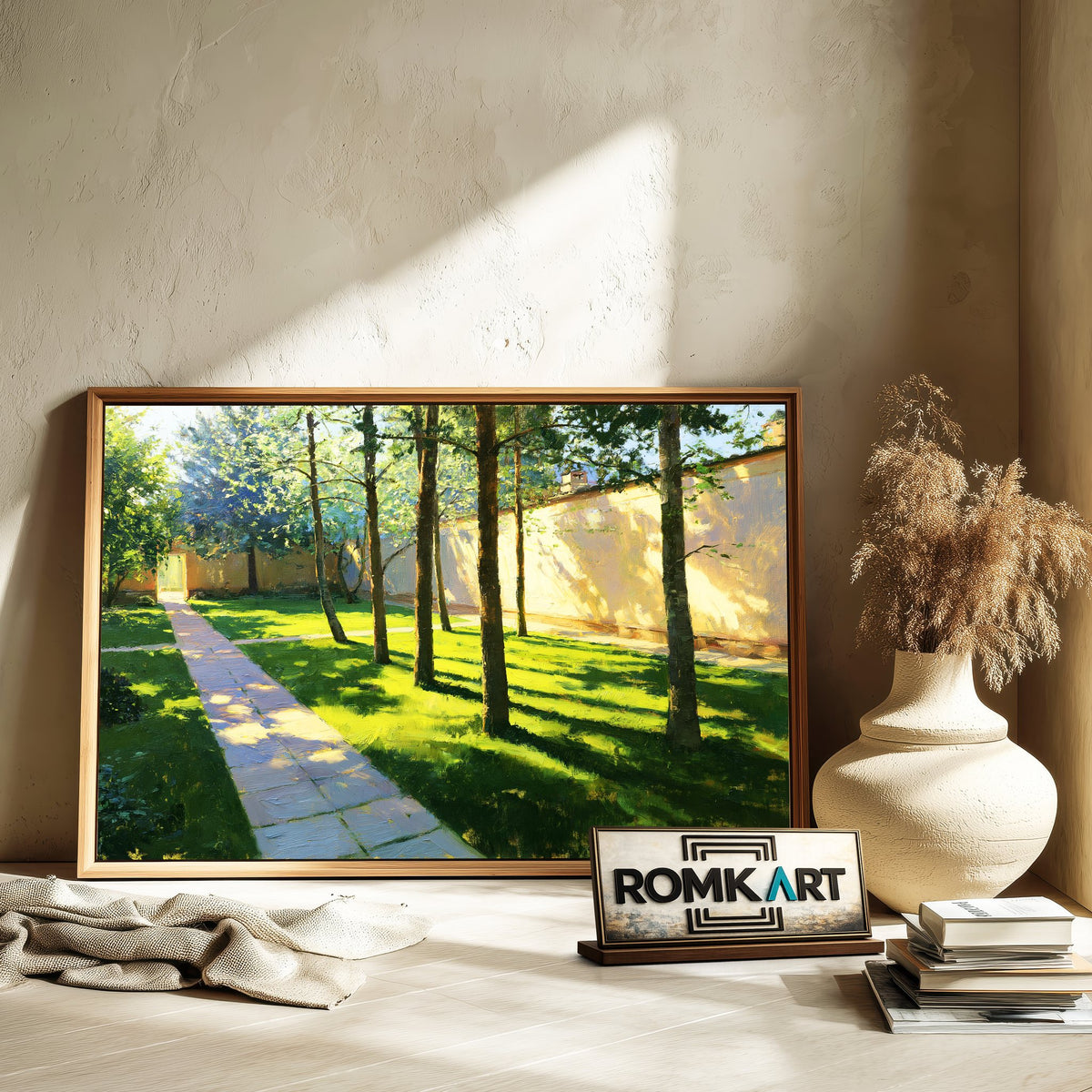 Green Grass Garden Wall Oil Painting - image 6