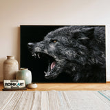 Grey Wolf's Head Oil Painting - image 3