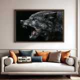 Grey Wolf's Head Oil Painting - image 4