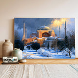 Hagia Sophia, Istanbul in Winter Architectural Oil Painting - image 3
