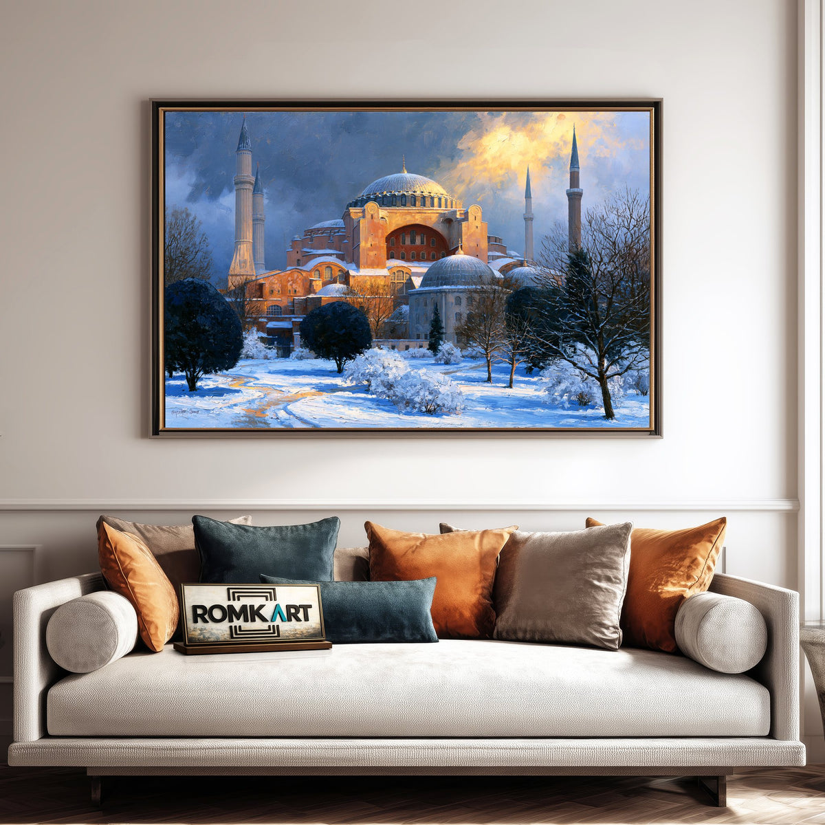 Hagia Sophia, Istanbul in Winter Architectural Oil Painting - image 4