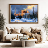 Hagia Sophia, Istanbul in Winter Architectural Oil Painting - image 5