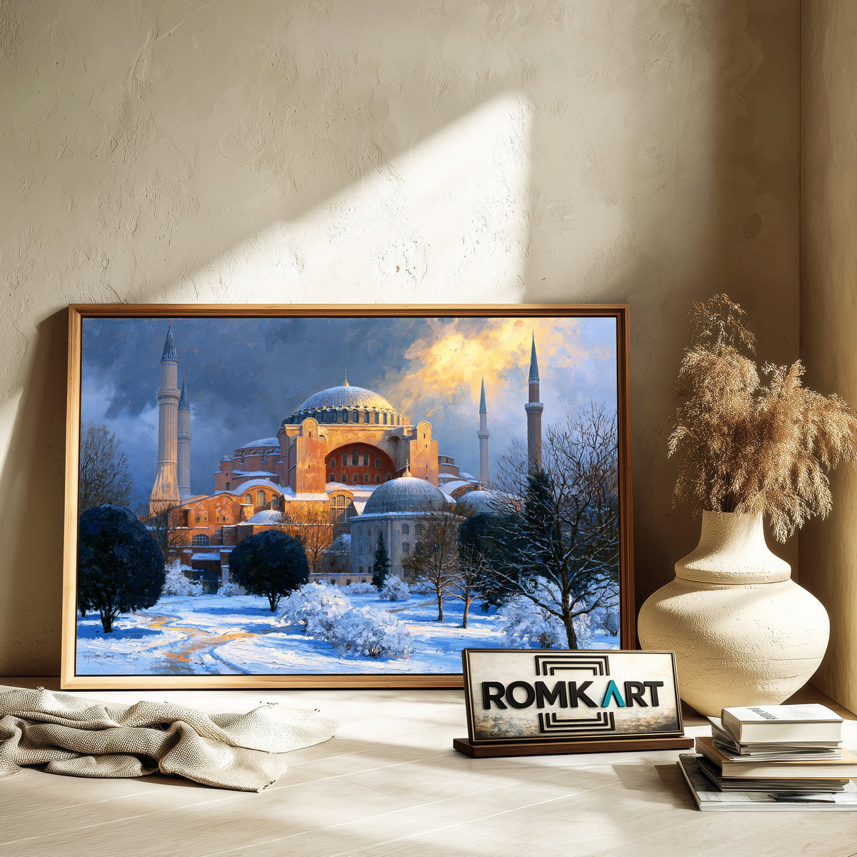 Hagia Sophia, Istanbul in Winter Architectural Oil Painting - image 6
