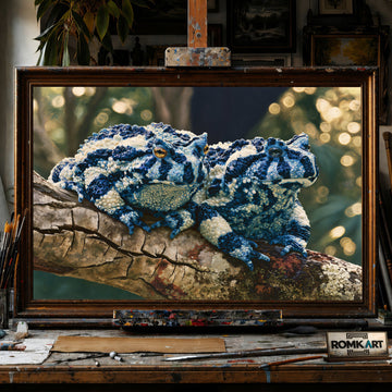 Harlequin Toads - Hand-Painted Oil Painting - View 1