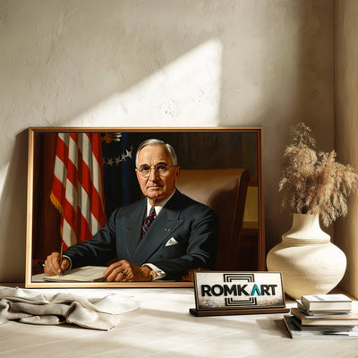 Harry S Truman Presidential Portrait Oil Painting - image 6