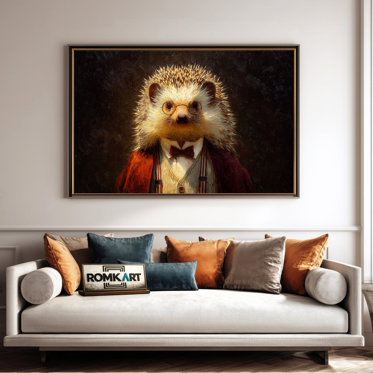 Hedgehog Professor Oil Painting - image 4