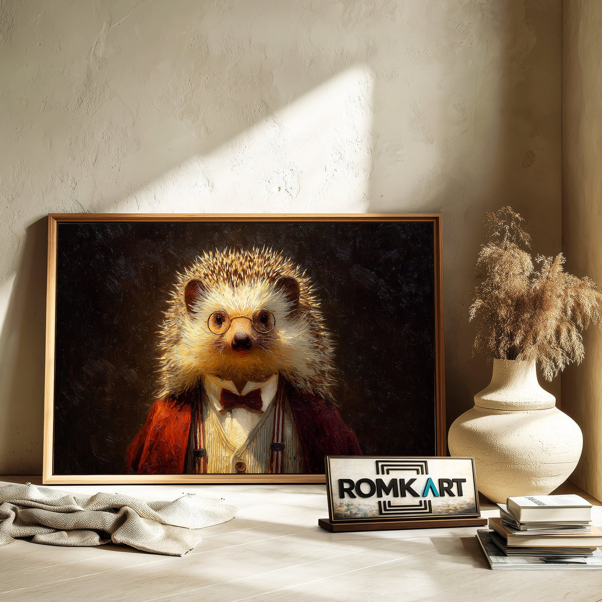 Hedgehog Professor Oil Painting - image 6