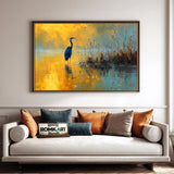 Heron In Shallow Water Oil Painting - image 4