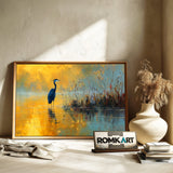 Heron In Shallow Water Oil Painting - image 6
