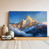 Himalayan Mountain Peak Landscape Oil Painting - image 3