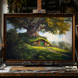 Hobbiton House hand-painted oil painting on canvas
