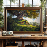Hobbiton House Fantasy Oil Painting - image 2