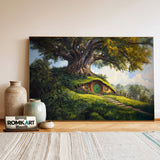 Hobbiton House Fantasy Oil Painting - image 3