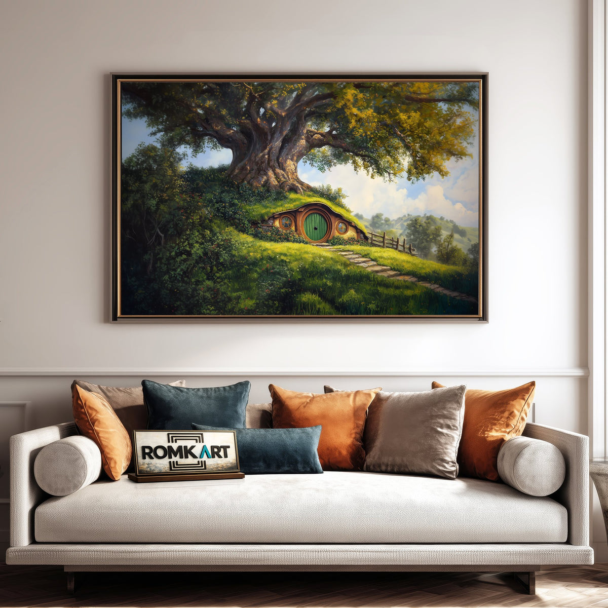 Hobbiton House Fantasy Oil Painting - image 4