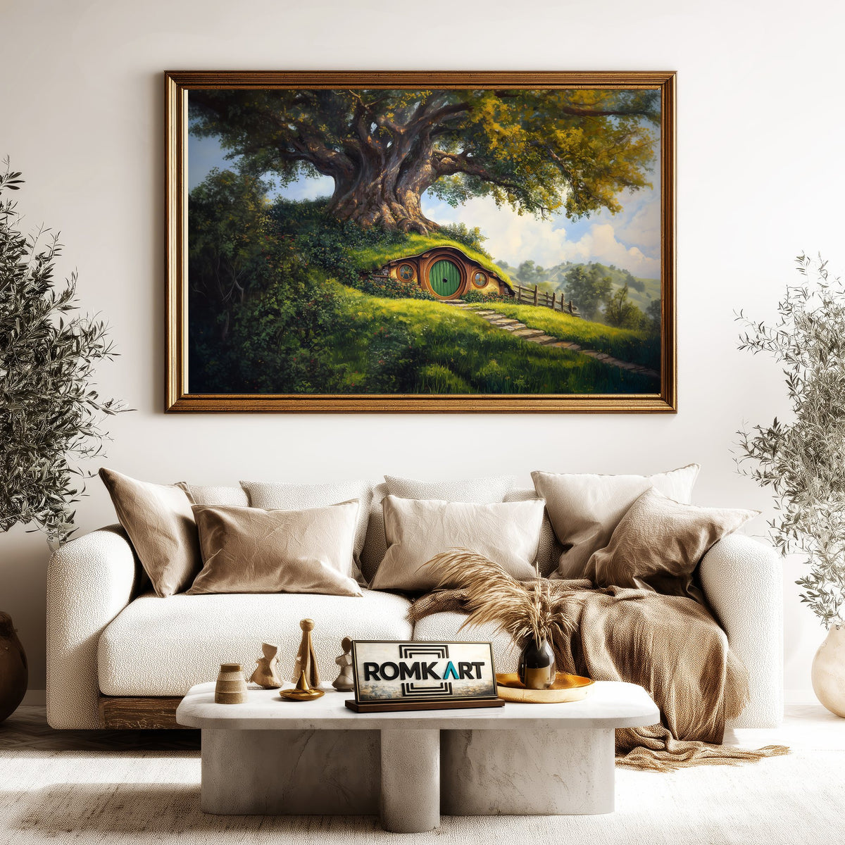Hobbiton House Fantasy Oil Painting - image 5