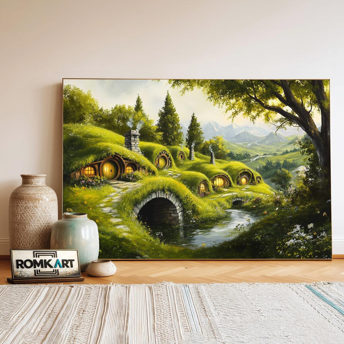 Hobbiton Fantasy Oil Painting - image 3