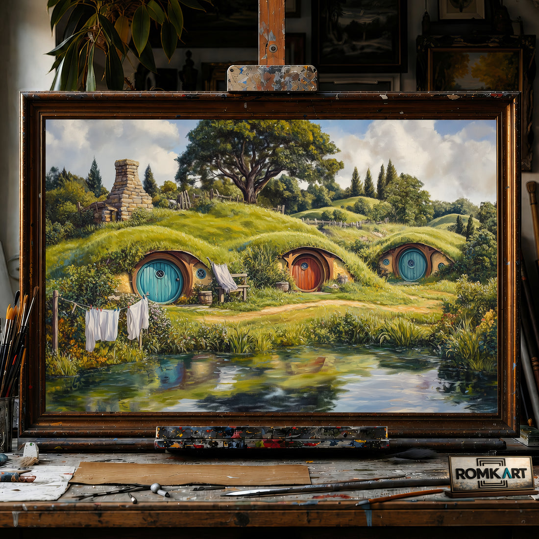 Hobbiton Shire hand-painted oil painting on canvas