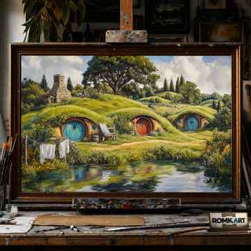 Hobbiton Shire hand-painted oil painting on canvas