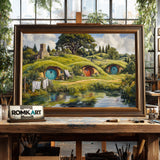 Hobbiton Shire Fantasy Oil Painting - image 2