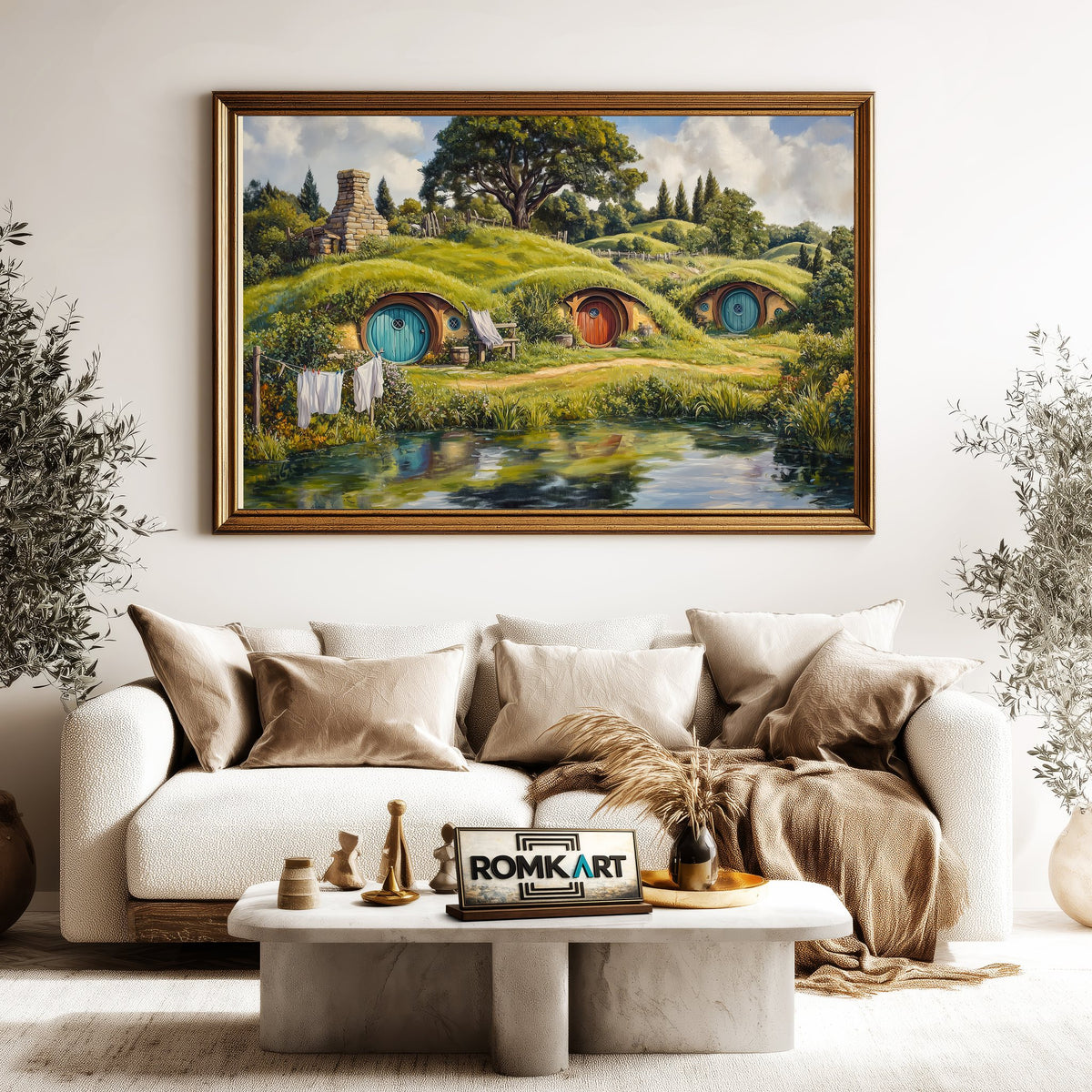Hobbiton Shire Fantasy Oil Painting - image 5