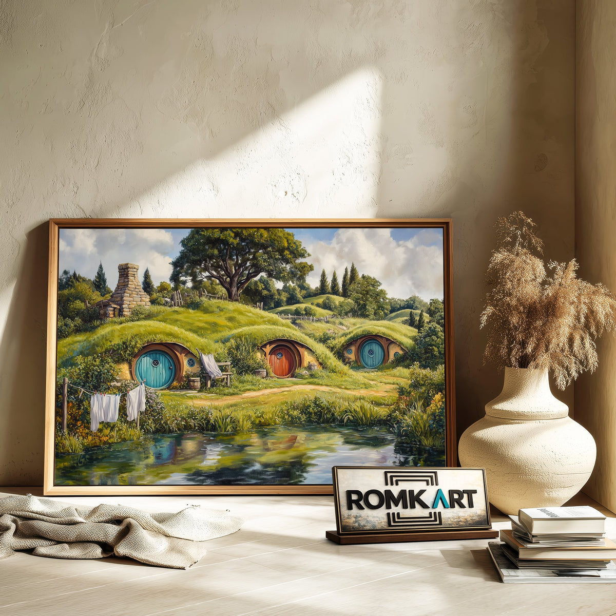 Hobbiton Shire Fantasy Oil Painting - image 6