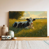 Holstein Cow Sunlight Farm Animal Oil Painting - image 3
