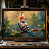 Hoopoe Bird hand-painted oil painting on canvas