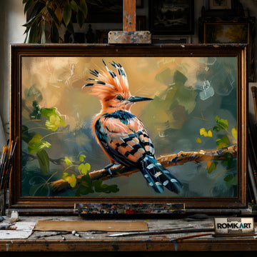 Hoopoe Bird hand-painted oil painting on canvas