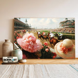 Horse Race Art Equestrian Oil Painting - image 3