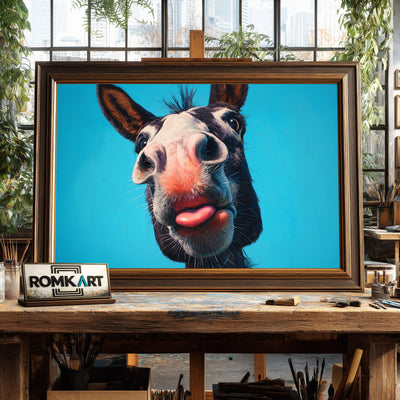 Horse’s Head Funny Oil Painting - image 2
