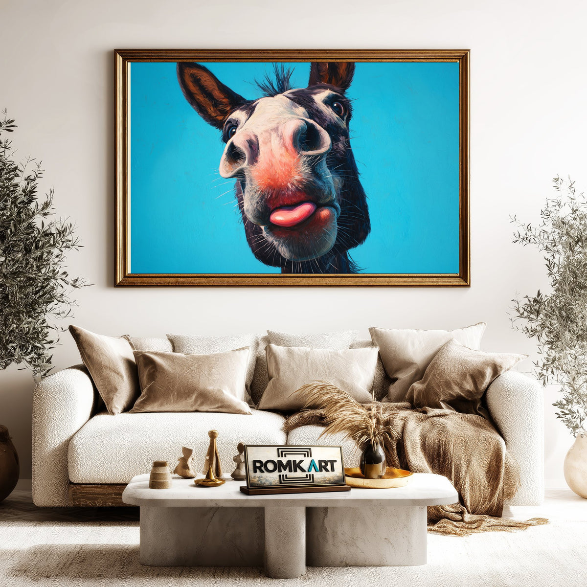 Horse’s Head Funny Oil Painting - image 5